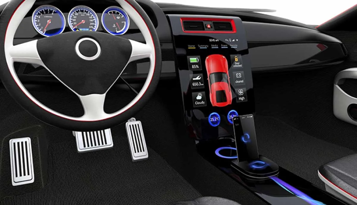 Interior of car