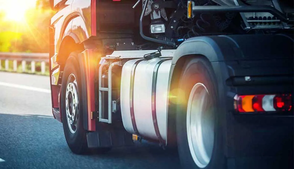 Semi-truck on road