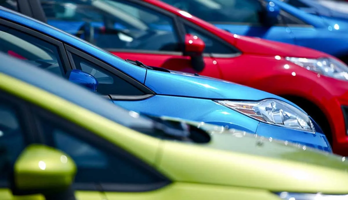 Row of cars