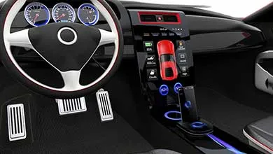Interior of car